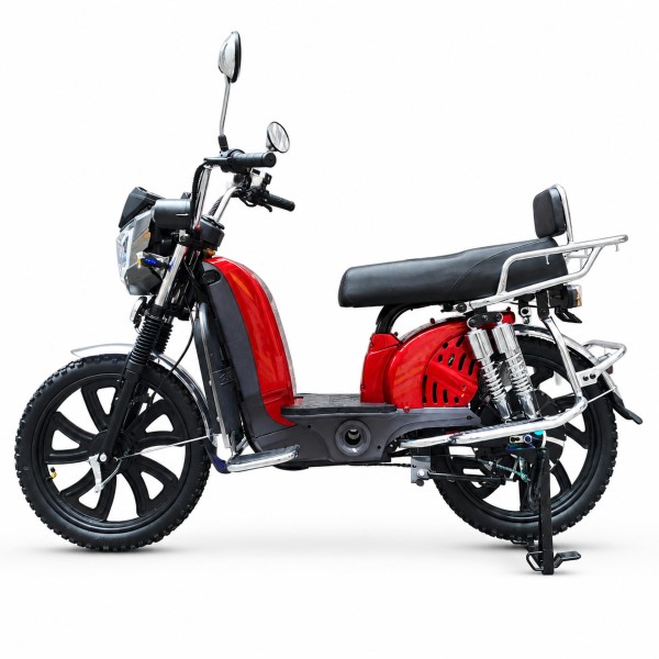 The Bailing King human-demon head electroplated front pocket without a central shaft crank and electroplated rear shock-absorbing household electric bicycle with 400W/800W motor