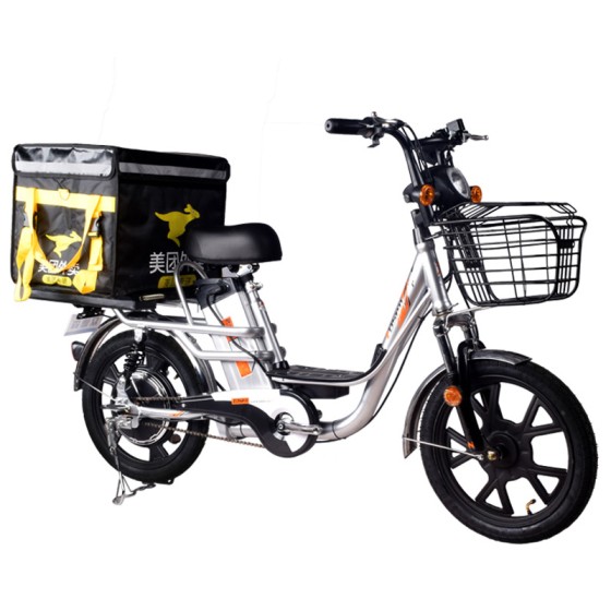 18 inch integrated wheel 350W brushless gearless motor lithium battery takeaway bike