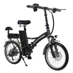 20寸锂电池辐条轮折叠电动自行车可放入小车后备箱350W电机