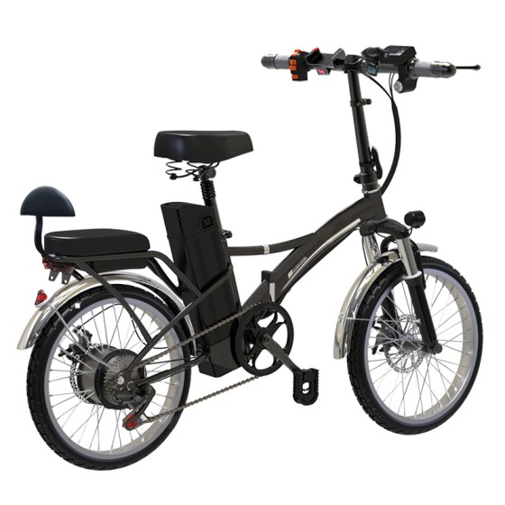 20 inch lithium battery spoke wheel folding electric bike can be put into the trunk of the trolley 350W motor