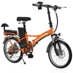 20寸锂电池辐条轮折叠电动自行车可放入小车后备箱350W电机