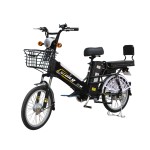 20寸双电池辐条轮长途电动自行车350W无刷有齿轮电机锂电池